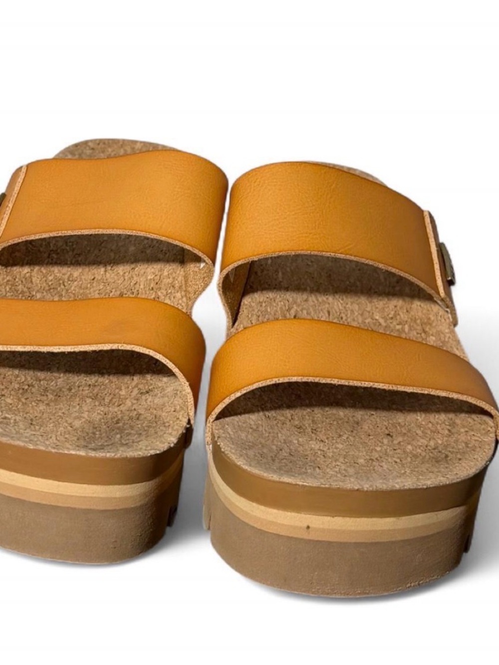 REEF Cushion Vista Higher Natural Platform Sandals Size 10 - Picture 4 of 6